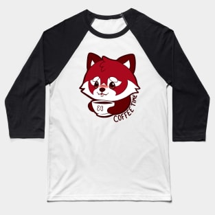 Coffee Time - Red Panda Baseball T-Shirt